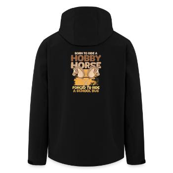 Hobby Horse Schulbus - Recycelte Männer Softshell-Jacke von Stanley/Stella - Schwarz - Hinten - AI Model Male 185 light (185cm)