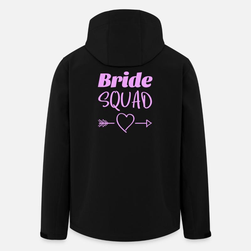 Bride Squad Heart Arrows Design - Men’s Recycled Softshell Jacket by Stanley/Stella - black