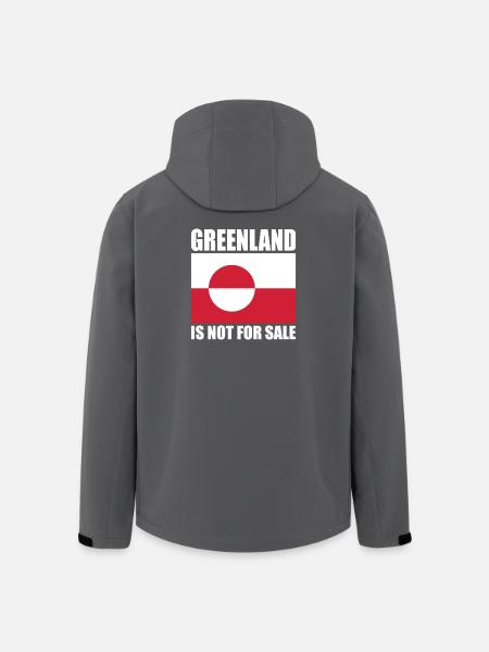 Le Groenland n’est pas à vendre - Veste softshell homme en polyester recyclé Stanley/Stella - noir