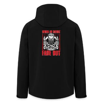 Skull Fade Out Graphic - Men’s Recycled Softshell Jacket by Stanley/Stella - black - Back - AI Model Male 185 light (185cm)