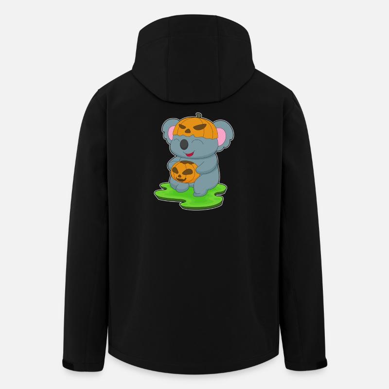 Koala Halloween Pumpkin - Men’s Recycled Softshell Jacket by Stanley/Stella - black