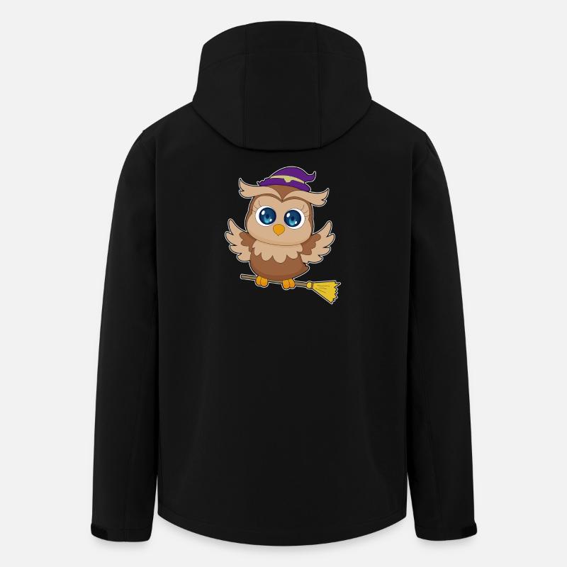Eule Halloween Hexe - Recycelte Männer Softshell-Jacke von Stanley/Stella - Schwarz