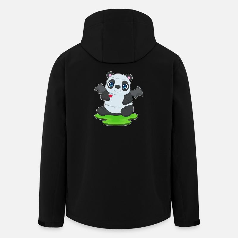 Panda Vampire d’Halloween - Veste softshell homme en polyester recyclé Stanley/Stella - noir