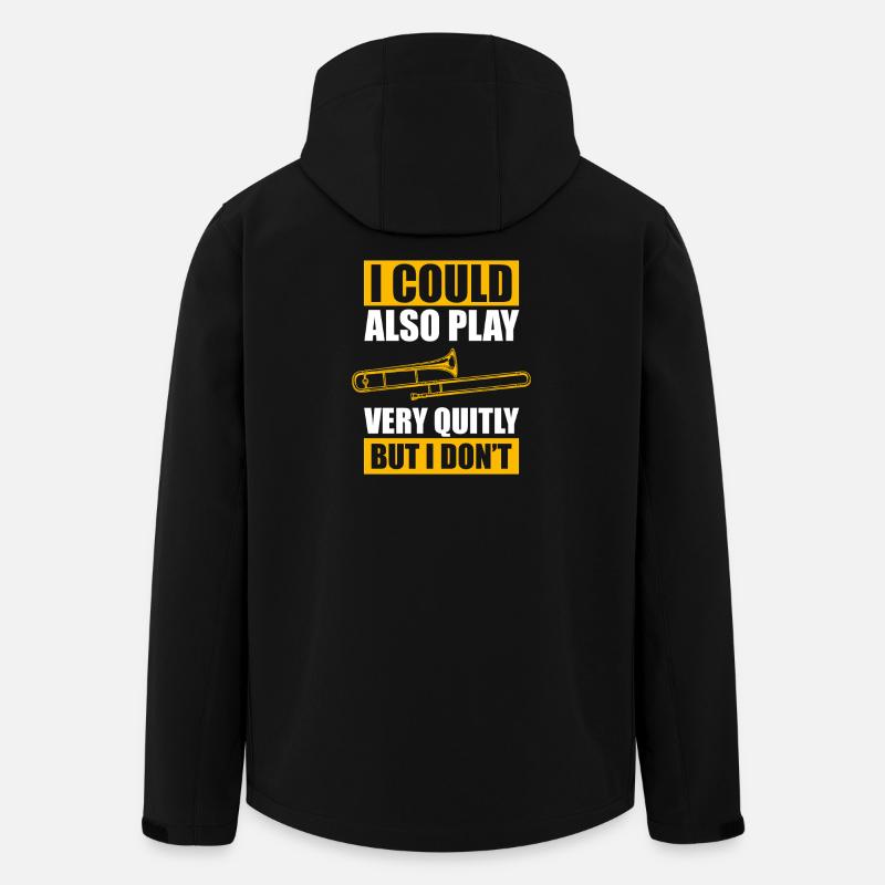 Very quitly trombone trombone player trombonist - Men’s Recycled Softshell Jacket by Stanley/Stella - black