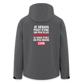 Je Serais Peut-être Peu Plus Sociable - Veste softshell homme en polyester recyclé Stanley/Stella - charbon - Dos - AI Model Male 185 light (185cm)