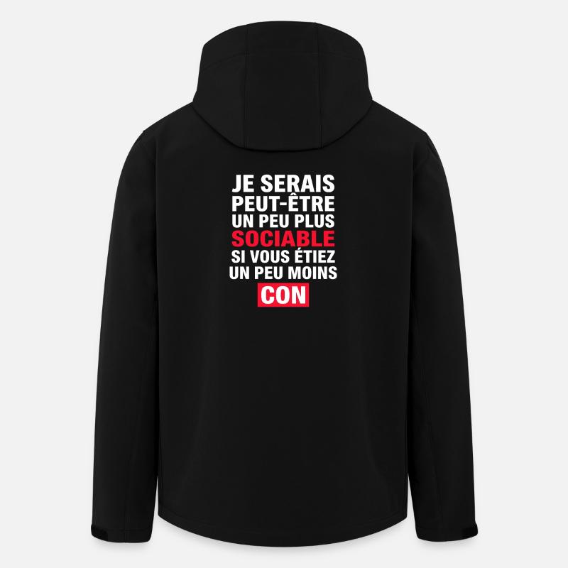 Vielleicht bin ich ein bisschen geselliger - Recycelte Männer Softshell-Jacke von Stanley/Stella - Schwarz