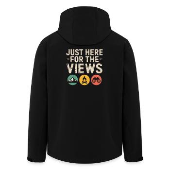 Aussicht: Erster Outdoor-Abschlag - Recycelte Männer Softshell-Jacke von Stanley/Stella - Schwarz - Hinten - AI Model Male 185 light (185cm)