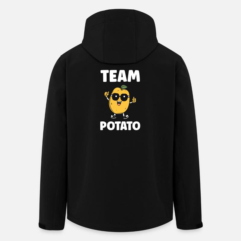 Team Potato Wacky Cartoon - Men’s Recycled Softshell Jacket by Stanley/Stella - black