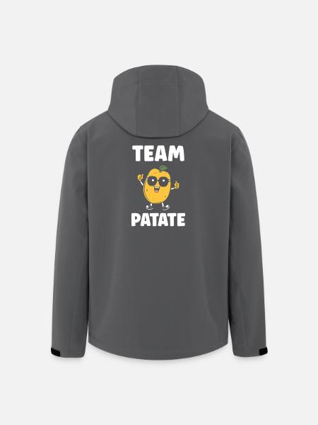 Team Potato Smiling Mascot - Men’s Recycled Softshell Jacket by Stanley/Stella - black