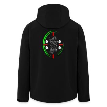 T-shirt souvenir Quattro mori Sardaigne avec carte - Veste softshell homme en polyester recyclé Stanley/Stella - noir - Dos - AI Model Male 185 light (185cm)