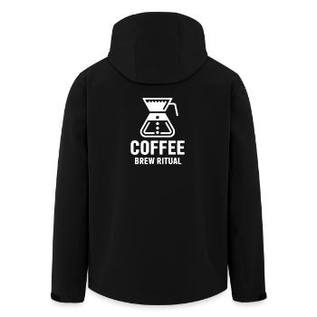 Rituel de l’infusion de café Verser sur le kaffee - Veste softshell homme en polyester recyclé Stanley/Stella - noir - Dos - AI Model Male 185 light (185cm)