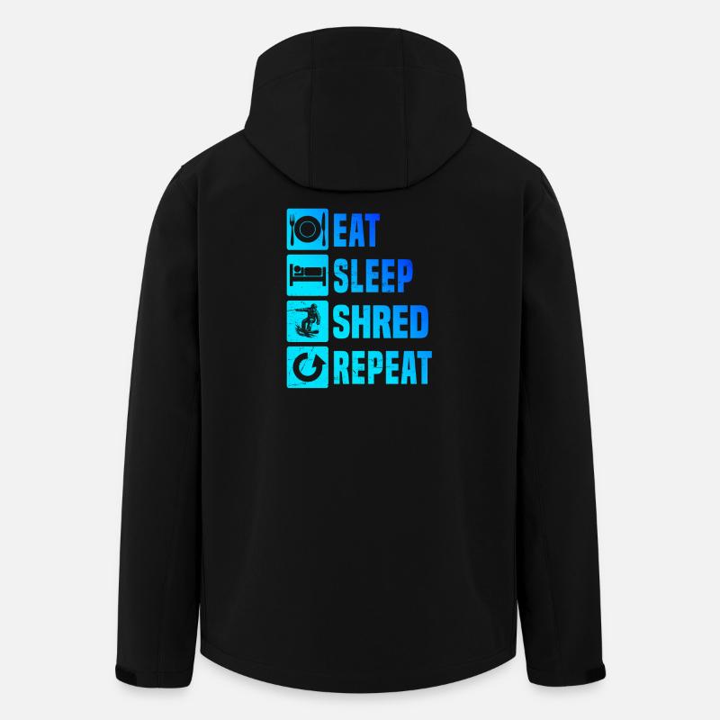 Compact snowboard design for snowboard - Men’s Recycled Softshell Jacket by Stanley/Stella - black