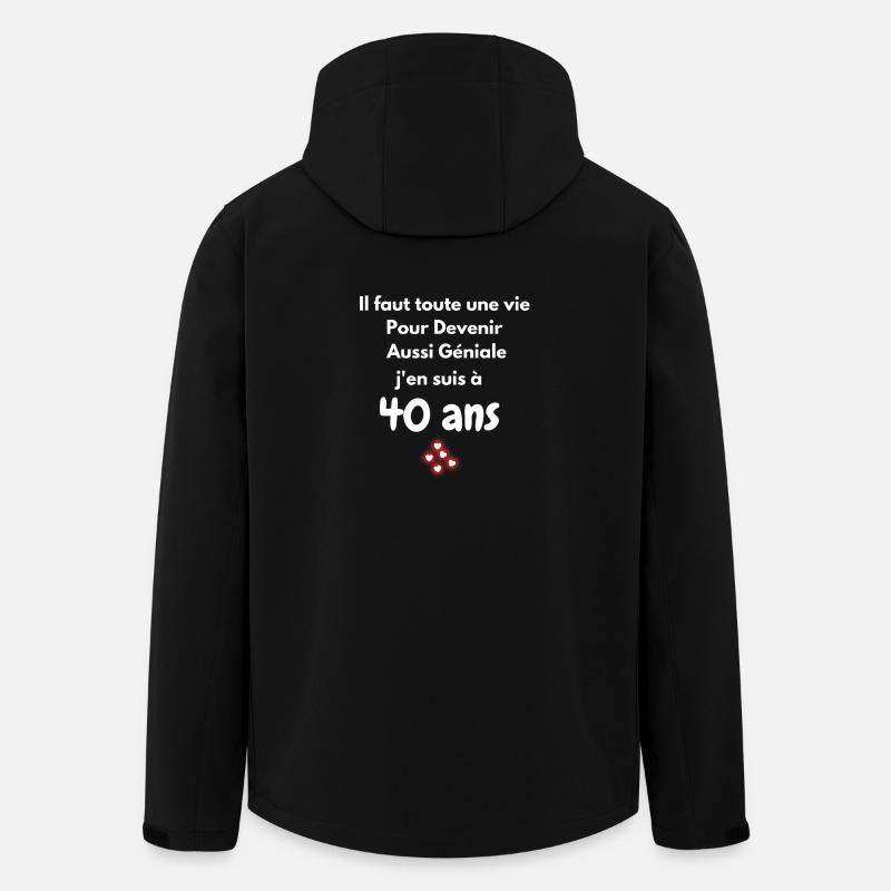 Ich bin 40 Jahre alt - Recycelte Männer Softshell-Jacke von Stanley/Stella - Schwarz