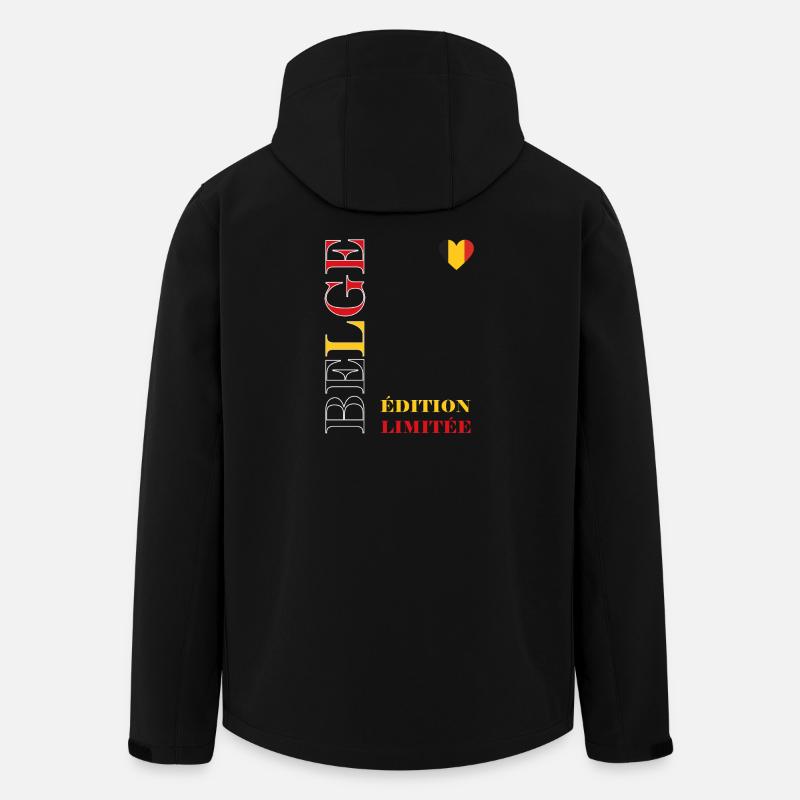 Belgique Édition Limitée Graphique - Veste softshell homme en polyester recyclé Stanley/Stella - noir