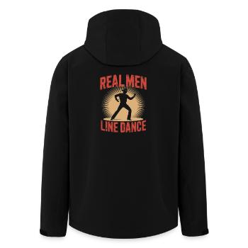  Real Men Line Dance Cowboy Western Line Dance für - Recycelte Männer Softshell-Jacke von Stanley/Stella - Schwarz - Hinten - AI Model Male 185 light (185cm)