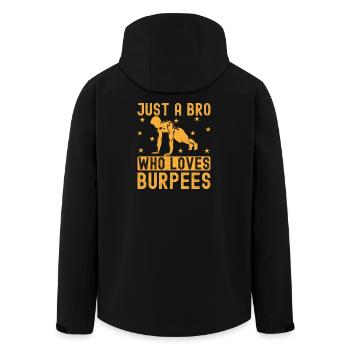 Fitness Fanatics Bro Who Loves Burpees - Recycelte Männer Softshell-Jacke von Stanley/Stella - Schwarz - Hinten - AI Model Male 185 light (185cm)