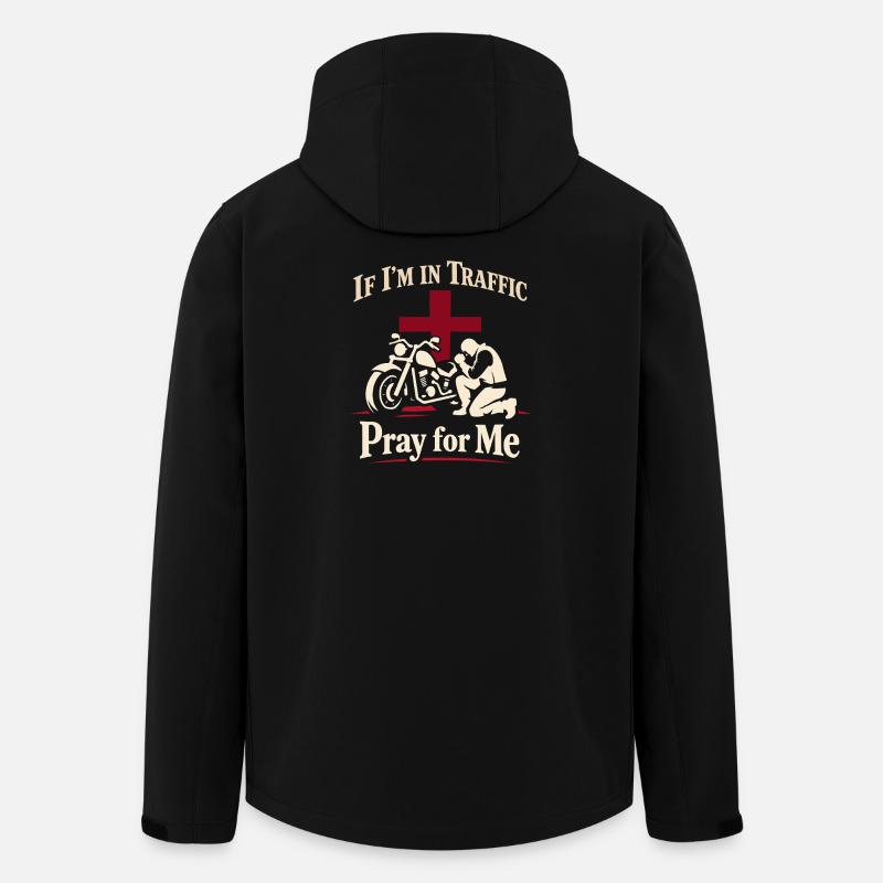 Motorrad-verkehrs-humor, Den Fahrer - Recycelte Männer Softshell-Jacke von Stanley/Stella - Schwarz