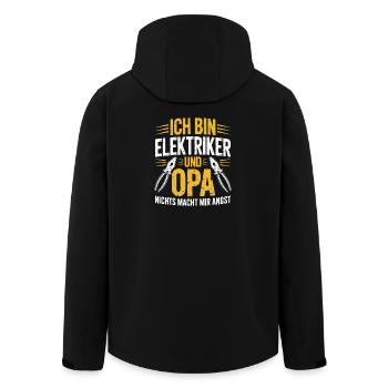 Je suis électricien et grand-père - Veste softshell homme en polyester recyclé Stanley/Stella - noir - Dos - AI Model Male 185 light (185cm)