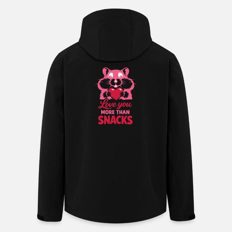 Liebe dich mehr als Snacks – Hamster - Recycelte Männer Softshell-Jacke von Stanley/Stella - Schwarz