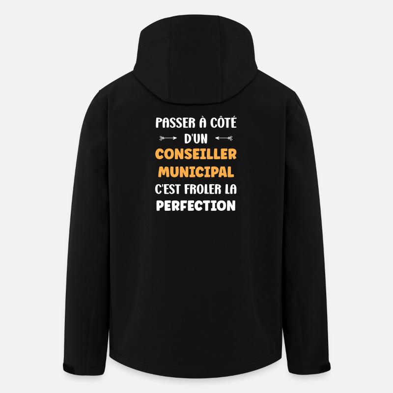 Côtoyer un conseiller municipal - Veste softshell homme en polyester recyclé Stanley/Stella - noir