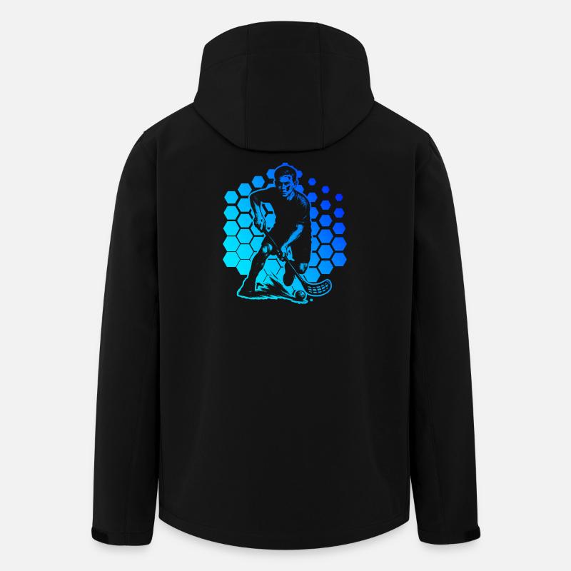 Floorball Fans aufgepasst schlichtes Statement - Recycelte Männer Softshell-Jacke von Stanley/Stella - Schwarz