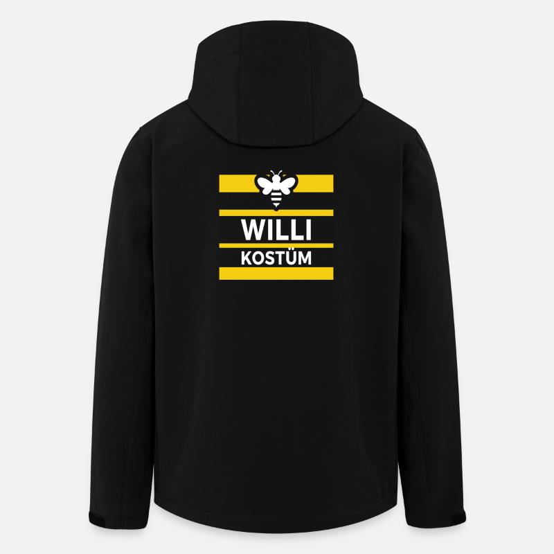 Biene Kostüm Willi Bienenkostüm Paarkostüm Bienen  - Recycelte Männer Softshell-Jacke von Stanley/Stella - Schwarz