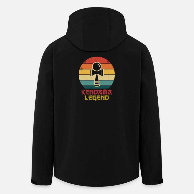 Kendama Legend Retro Sunset  - Recycelte Männer Softshell-Jacke von Stanley/Stella - Schwarz