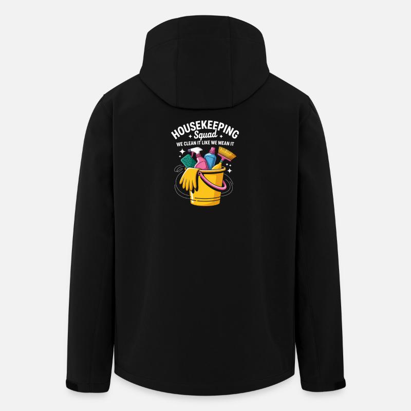 Conception de nettoyage amusante - Veste softshell homme en polyester recyclé Stanley/Stella - noir