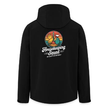 Lustiges Putzen Design - Recycelte Männer Softshell-Jacke von Stanley/Stella - Schwarz - Hinten - AI Model Male 185 light (185cm)