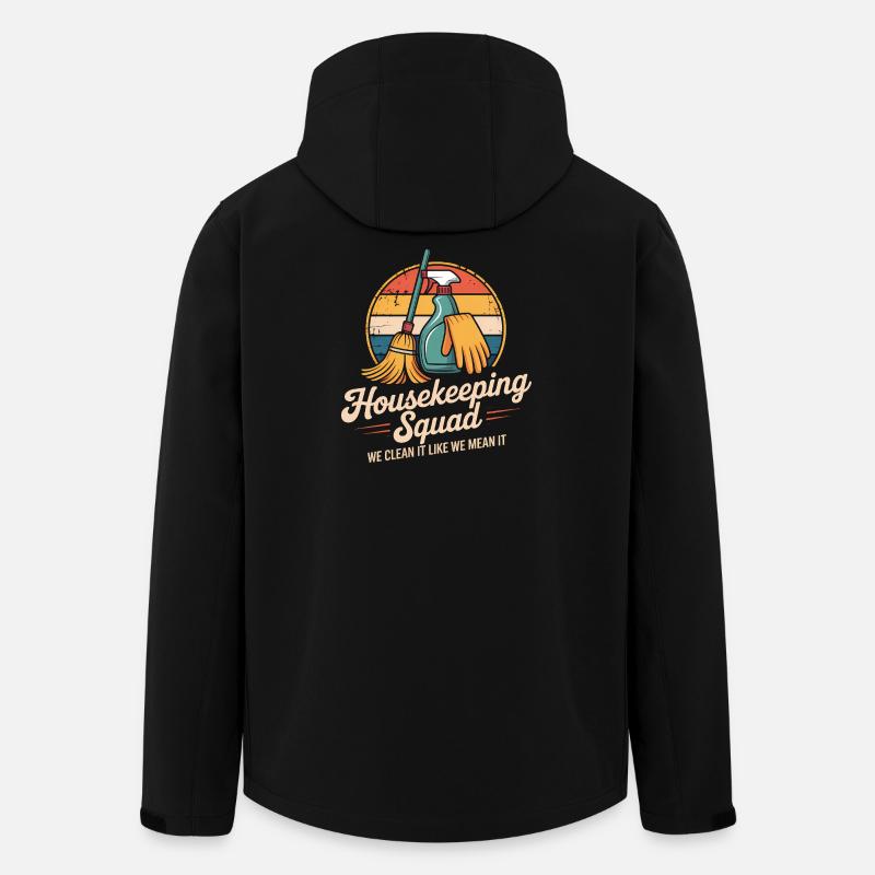 Lustiges Putzen Design - Recycelte Männer Softshell-Jacke von Stanley/Stella - Schwarz