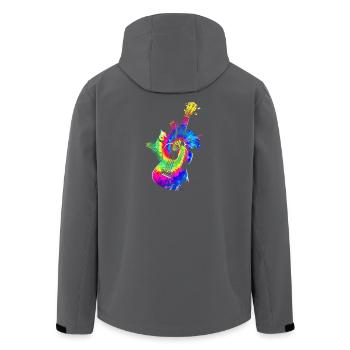 Hawaiian Ukulele Uke Tie Dye - Recycelte Männer Softshell-Jacke von Stanley/Stella - Schwarz - Hinten - AI Model Male 185 light (185cm)