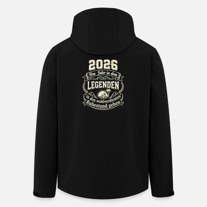 2026 Ruhestand Rentner Pensionär Legende Geschenk - Recycelte Männer Softshell-Jacke von Stanley/Stella - Schwarz