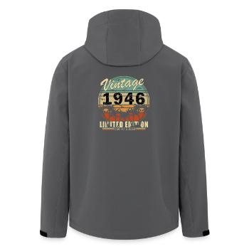 Édition limitée 1946 - Veste softshell homme en polyester recyclé Stanley/Stella - noir - Dos - AI Model Male 185 light (185cm)
