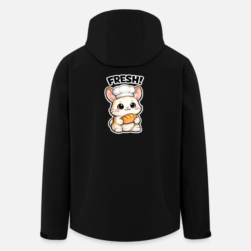 Kitchen bunny with fresh bread - Men’s Recycled Softshell Jacket by Stanley/Stella - black