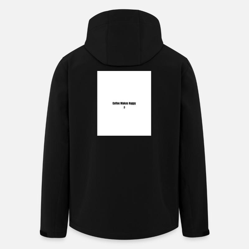 Kaffee Macht Glücklich - Recycelte Männer Softshell-Jacke von Stanley/Stella - Schwarz