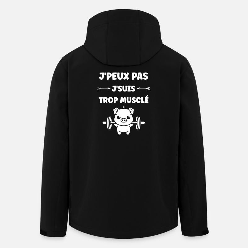 I can't, I'm too muscular - Men’s Recycled Softshell Jacket by Stanley/Stella - black