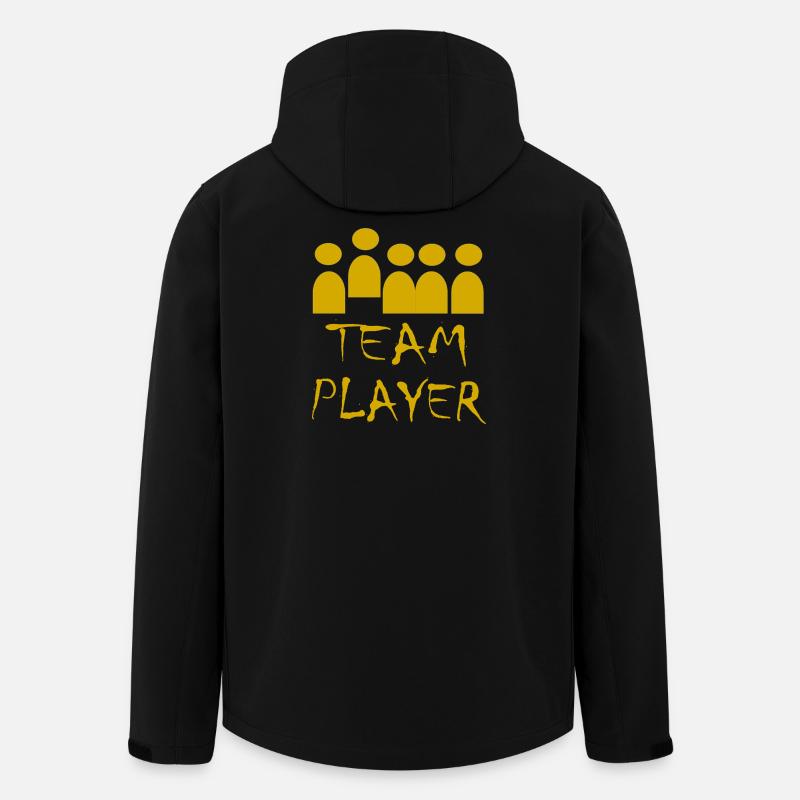 Team Player Silhouette - Men’s Recycled Softshell Jacket by Stanley/Stella - black