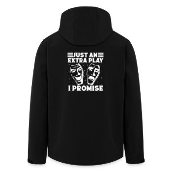 Théâtre Juste un acteur en supplément Théâtre musical - Veste softshell homme en polyester recyclé Stanley/Stella - noir - Dos - AI Model Male 185 light (185cm)