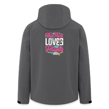 Cette fille adore les plantes amoureuse des plantes - Veste softshell homme en polyester recyclé Stanley/Stella - noir - Dos - AI Model Male 185 light (185cm)