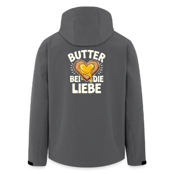Beurre chez Die Liebe lustiger Deutscher Frühstück - Veste softshell homme en polyester recyclé Stanley/Stella - noir - Dos - AI Model Male 185 light (185cm)