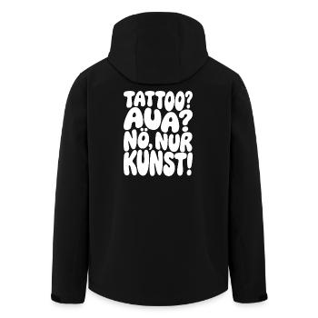 Tattoo? Aua? Nein, nur Kunst - Recycelte Männer Softshell-Jacke von Stanley/Stella - Schwarz - Hinten - AI Model Male 185 light (185cm)