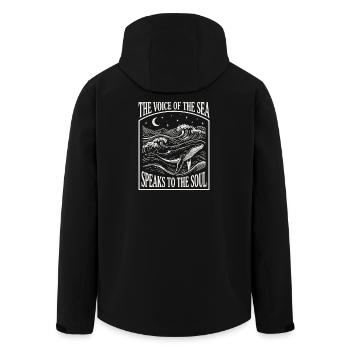 Esthétique de la vie marine - Art océanique - Veste softshell homme en polyester recyclé Stanley/Stella - noir - Dos - AI Model Male 185 light (185cm)
