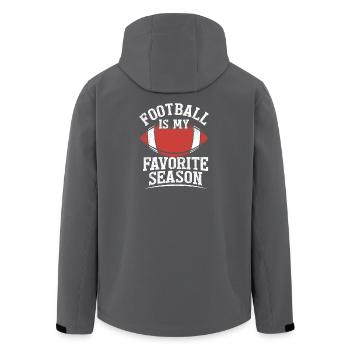 Football Is My Favorite Season Season Player Fan - Men’s Recycled Softshell Jacket by Stanley/Stella - black - Back - AI Model Male 185 light (185cm)