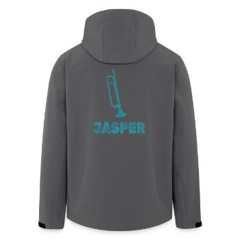 Jasper as brass band music - Men’s Recycled Softshell Jacket by Stanley/Stella - black - Back - AI Model Male 185 light (185cm)