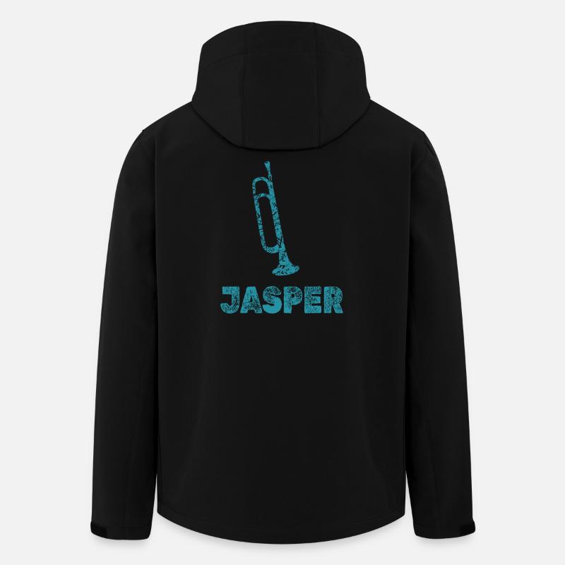 Jasper als Blasmusik - Recycelte Männer Softshell-Jacke von Stanley/Stella - Schwarz