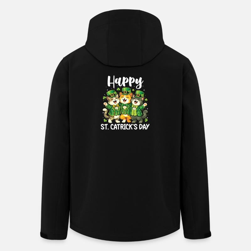 Joyeuse Saint-Patrick Irlandais - Saint-Patrick - Veste softshell homme en polyester recyclé Stanley/Stella - noir