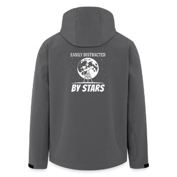 Easily Distracted by Stars Astronomy Design - Men’s Recycled Softshell Jacket by Stanley/Stella - black - Back - AI Model Male 185 light (185cm)