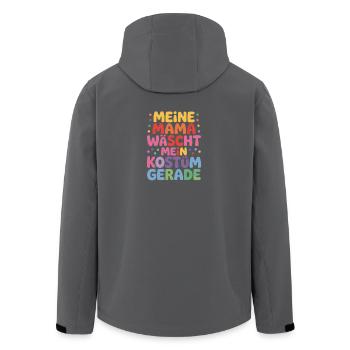 Karneval Kostüm Wäsche Mama - Recycelte Männer Softshell-Jacke von Stanley/Stella - Schwarz - Hinten - AI Model Male 185 light (185cm)