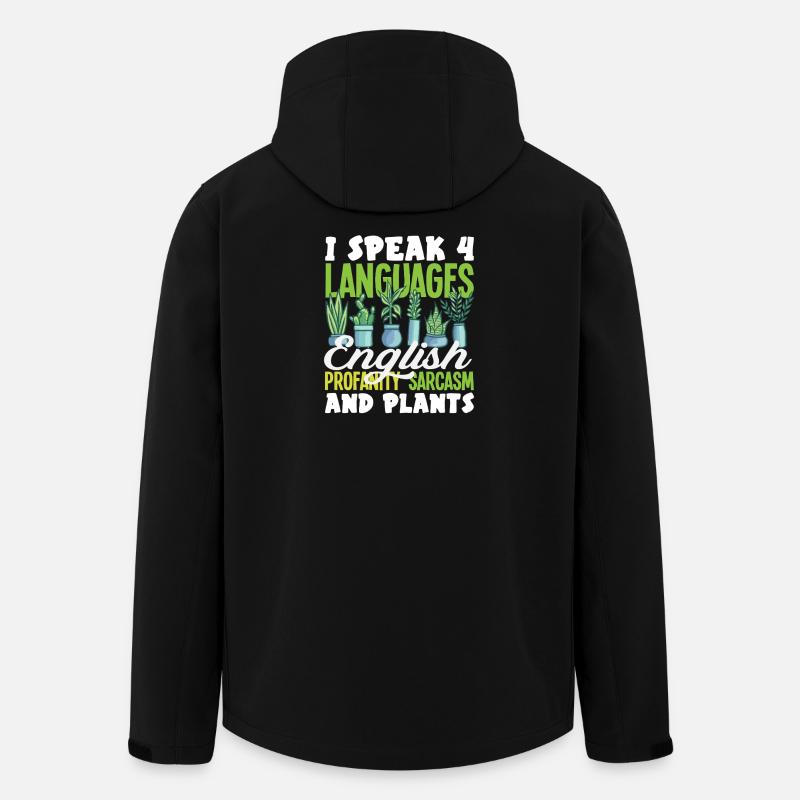 Sprich 4 Sprachen Englisch Sarkasmus - Recycelte Männer Softshell-Jacke von Stanley/Stella - Schwarz