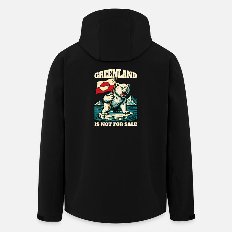 Le Groenland n’est pas à vendre - Veste softshell homme en polyester recyclé Stanley/Stella - noir